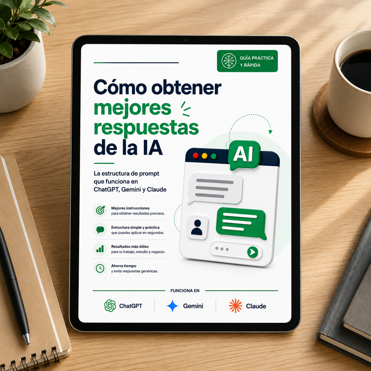 Ebook Cómo obtener mejores respuestas de la IA + Guía visual - ibuqs